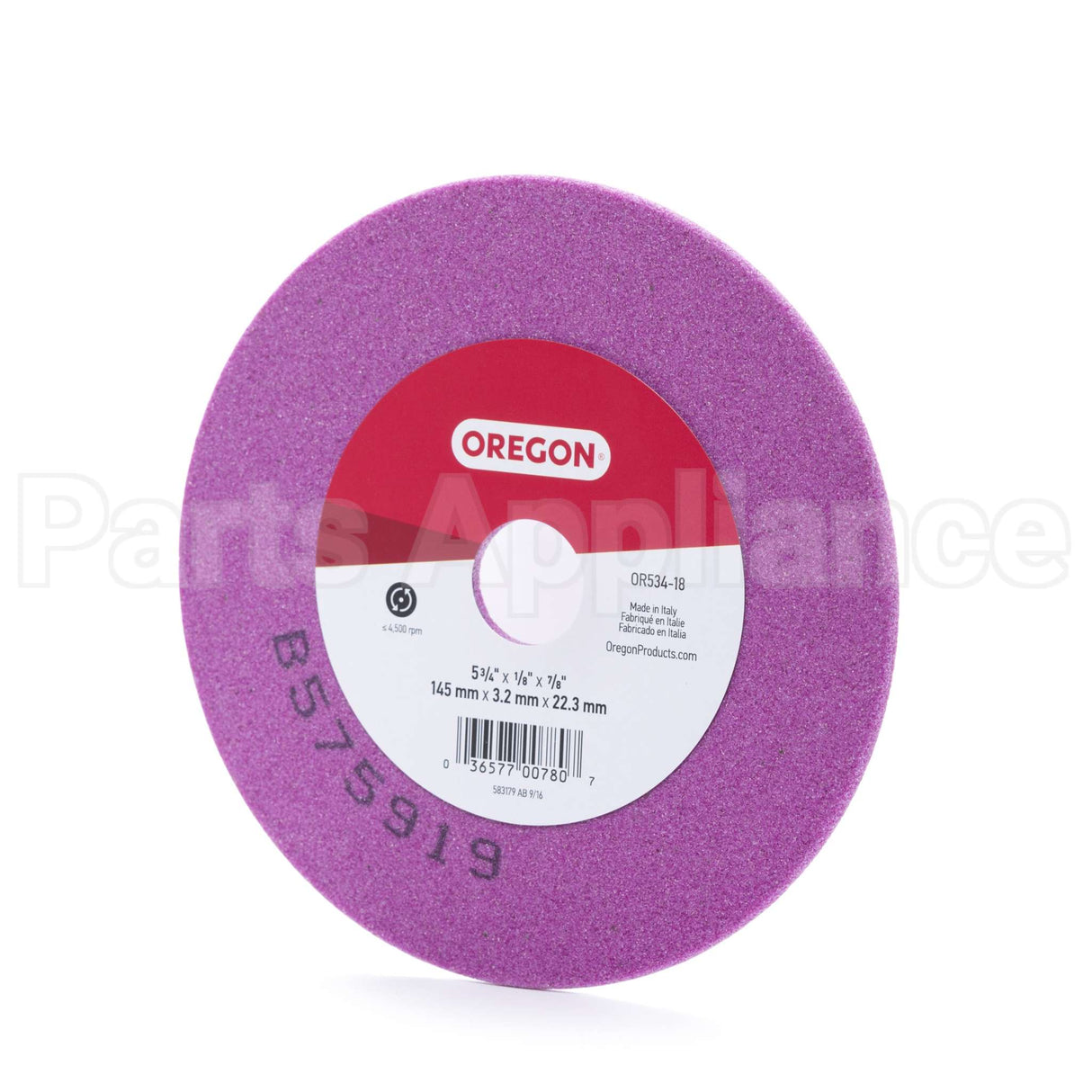 OR534-18 Oregon 1/8 Grinding Wheel For For Al
