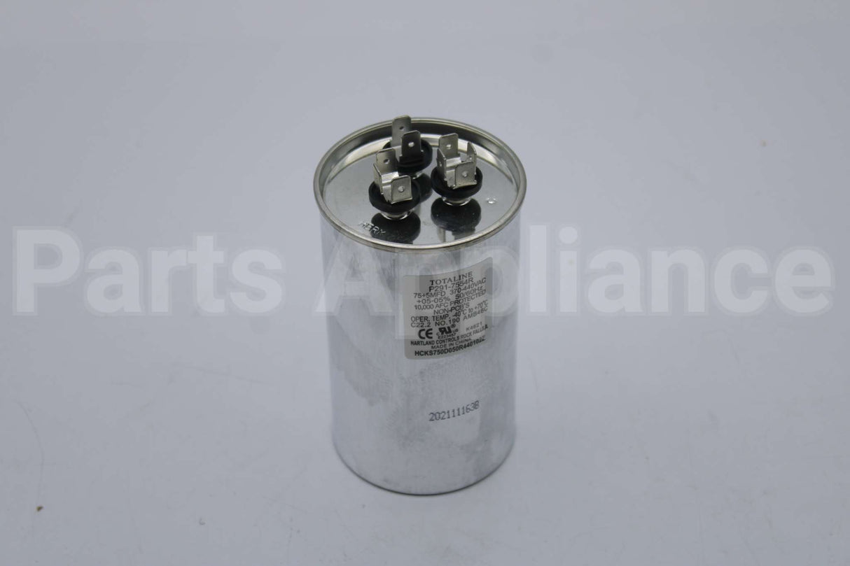 P291-7554R Carrier Dual Capac 75/5 Mfd 440V Round