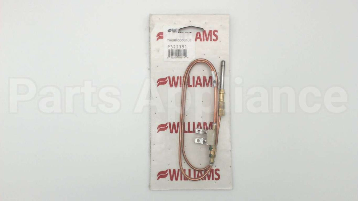 P322391 Williams Comfort Products Thermocouple W/ Junction Box