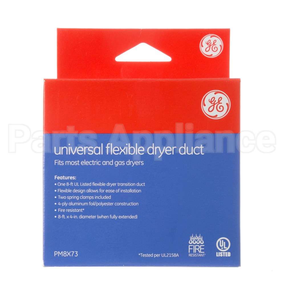 PM8X73 GE Flexible Foil Dryer Duct With Clamps