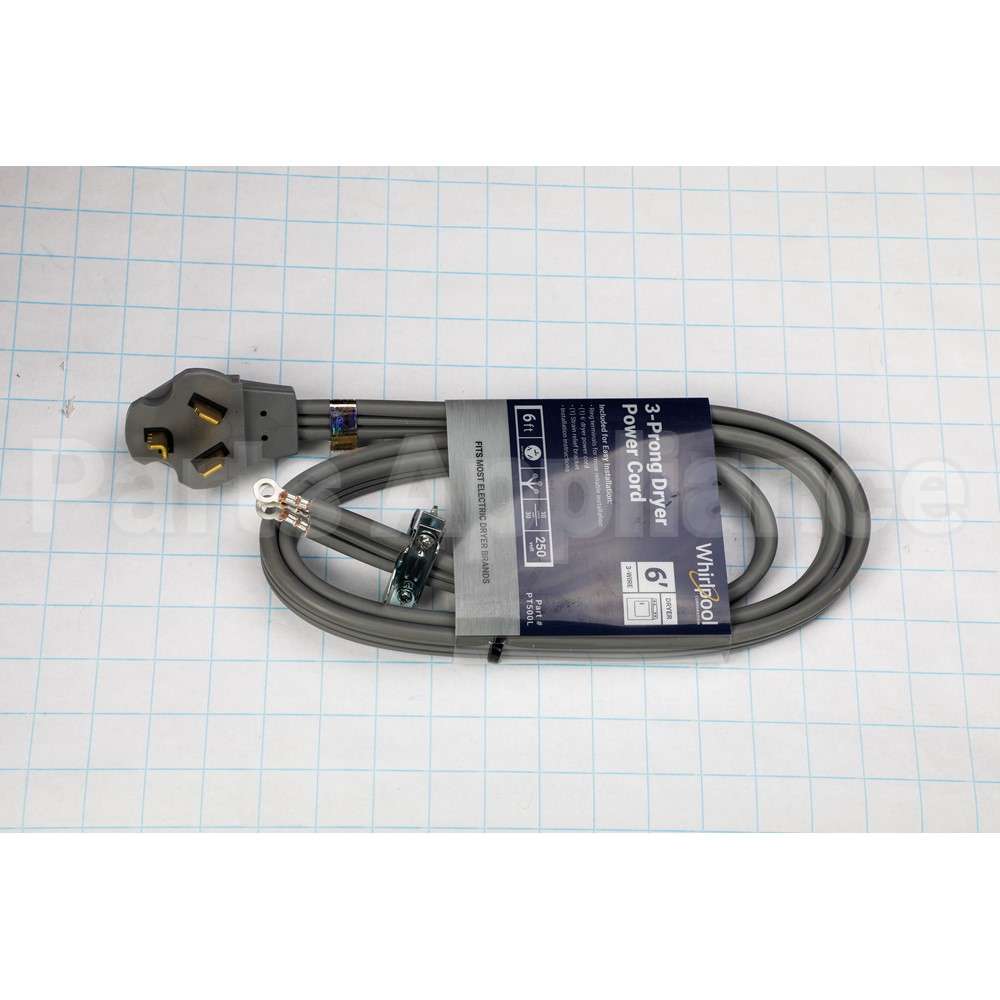 PT500L Whirlpool Dryer Cord - 3 Wire 30 A