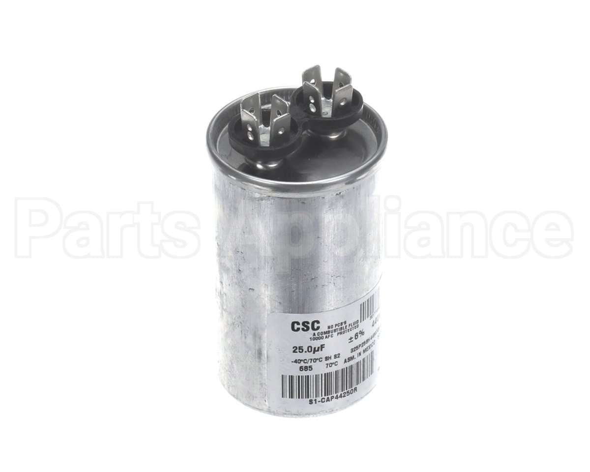 S1-CAP44250R York Capacitor,Run Single,25Mfd,440V,Round