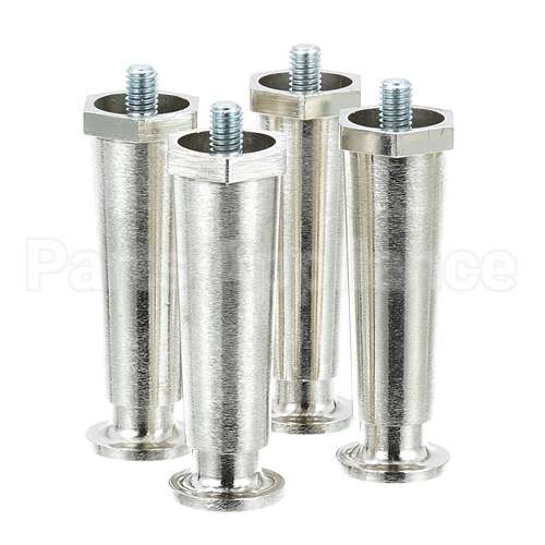 S1014A Compatible Bakers Pride Leg, Hex-Style Foot 4" Tall, 3/8"-16 Thread