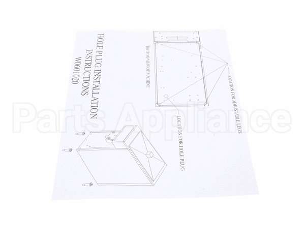 W0601020 Grindmaster Cecilware Installation Sheet,Hole Plug
