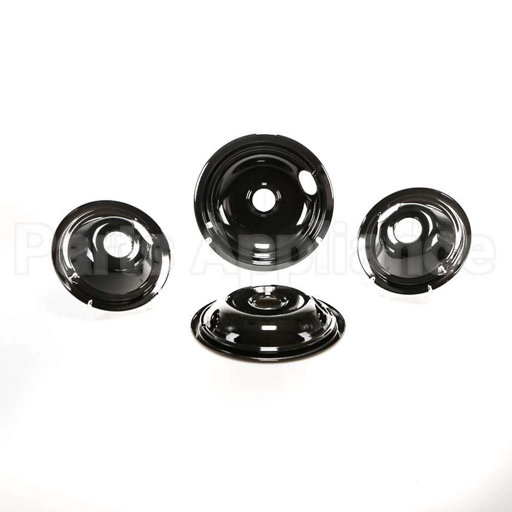 W10288051 Whirlpool Black Drip Bowl Set, 2-6
