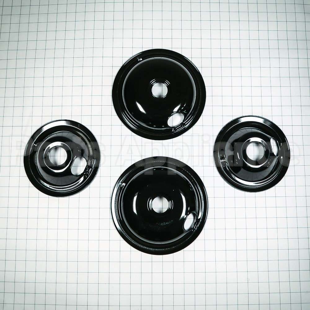 W10288051 Whirlpool Black Drip Bowl Set, 2-6