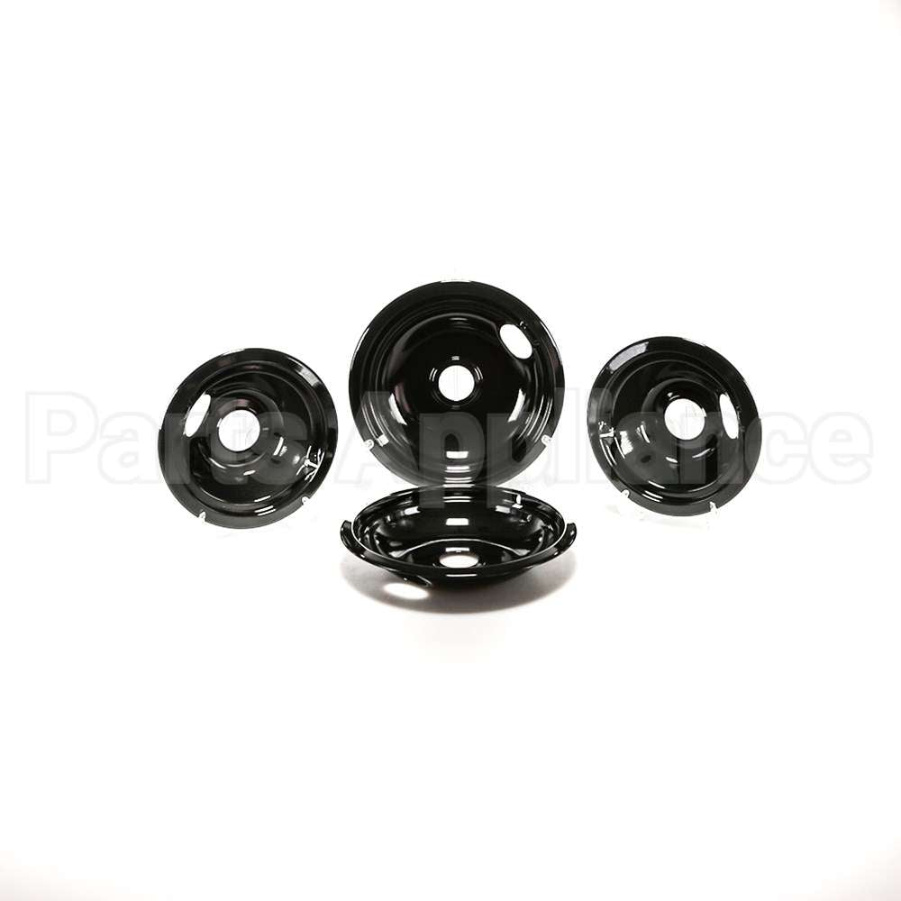 W10288051 Whirlpool Black Drip Bowl Set, 2-6