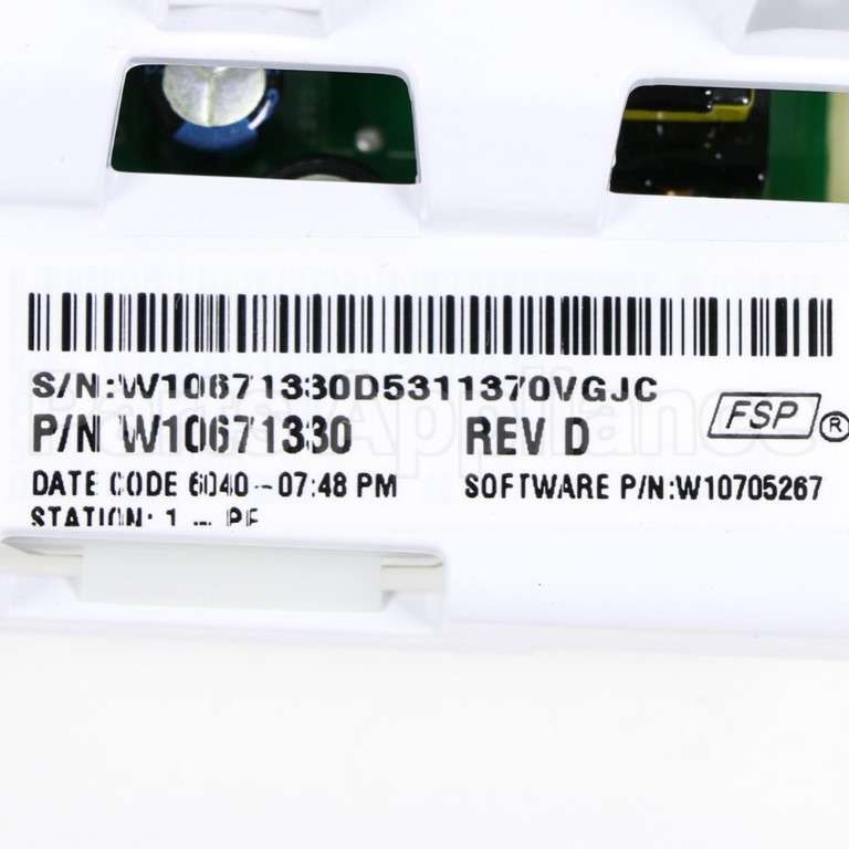 W10671330 Whirlpool Cntrl-Elec