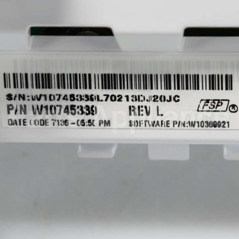 W10745339 Whirlpool Cntrl-Elec