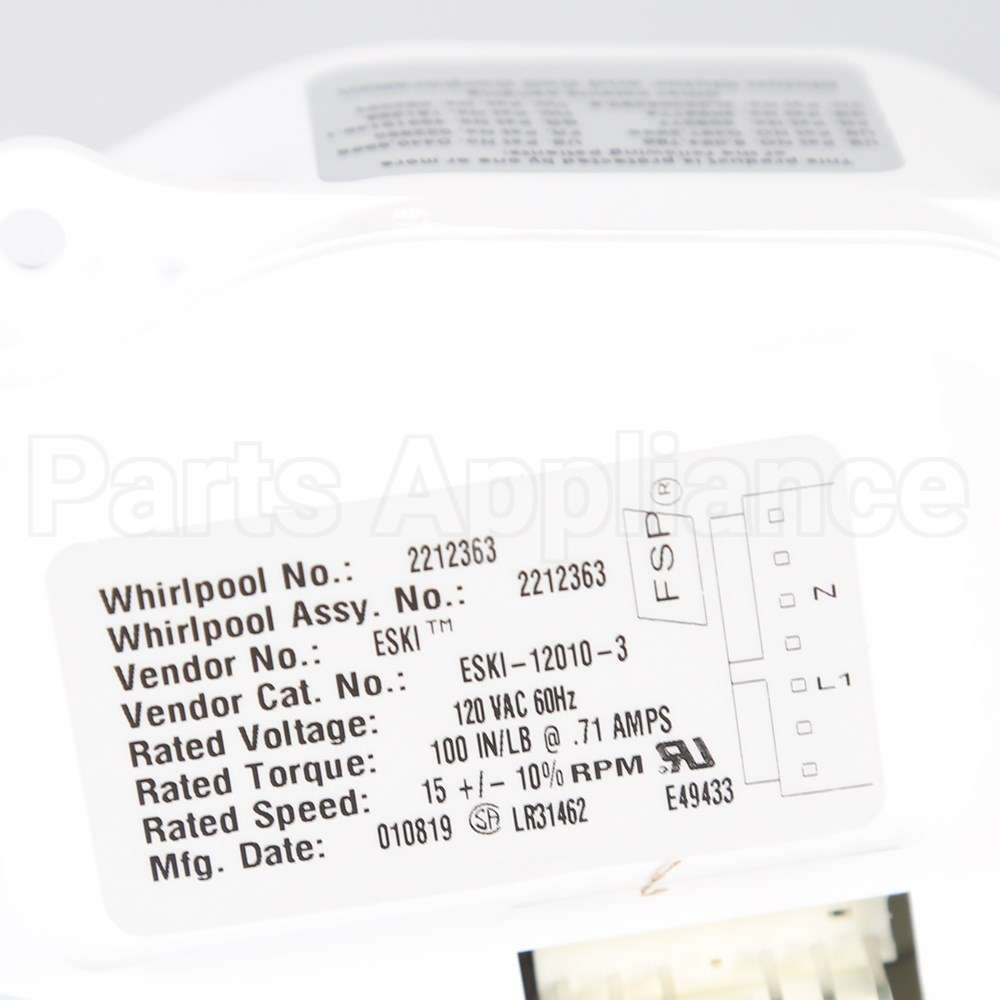 W11170227 Whirlpool Motor