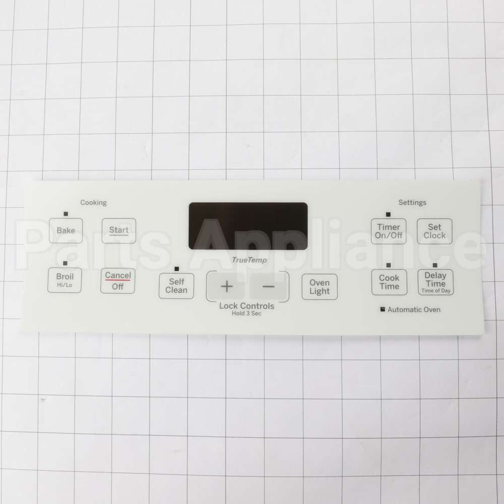 WB07X24623 GE Range Control Panel - White