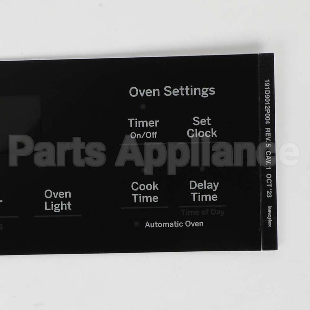 WB07X26634 GE Faceplate Graphics (Bk)