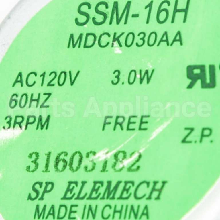 WB26X172 GE T/T Motor