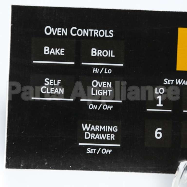 WB27K10277 GE Range Faceplate - T011 Black