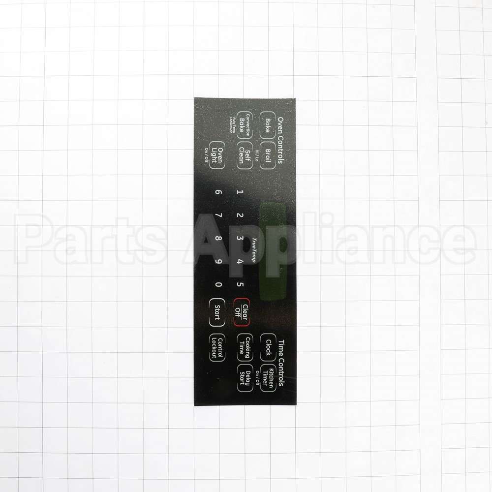 WB27K10407 GE Range Faceplate
