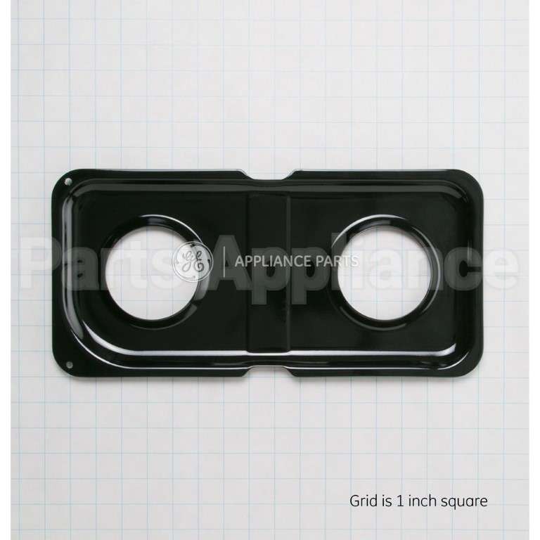 WB34K10010 GE Burner Pan, Left (Bk)