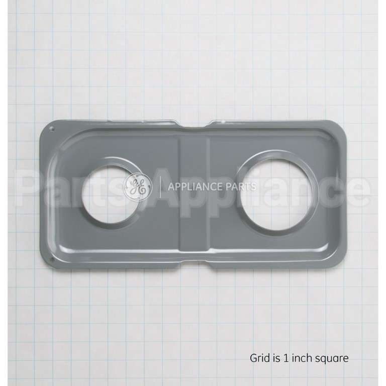 WB34K10013 GE Range Double Drip Pan - Right Side; Gray