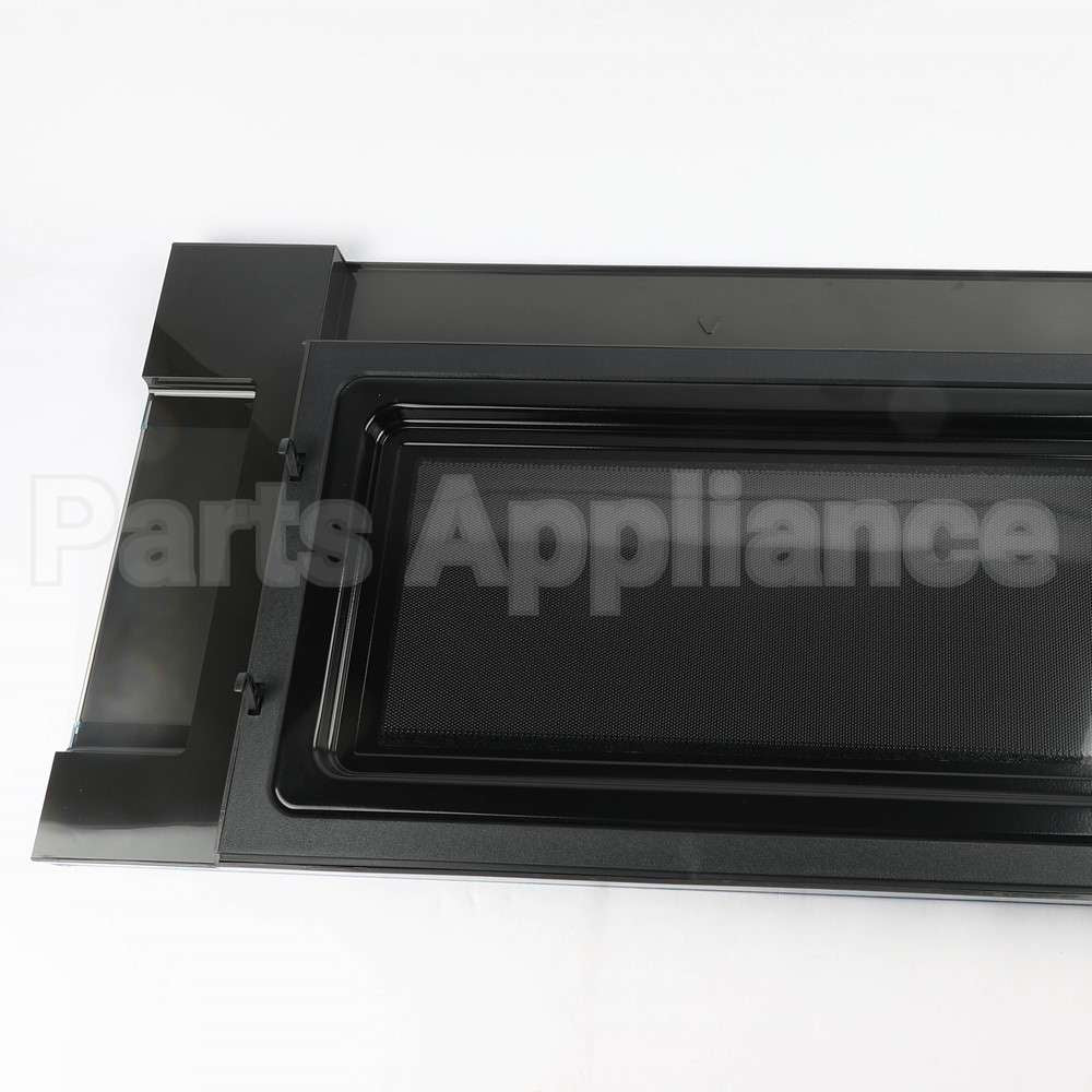 WB56X26203 GE Microwave Door - Black & Stainless Steel