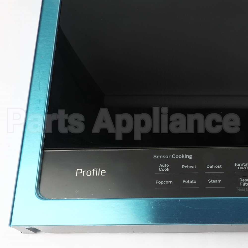 WB56X26203 GE Microwave Door - Black & Stainless Steel