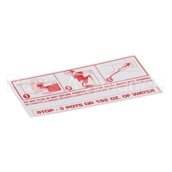 WC-38209 Compatible Curtis Label, Stop Do Not Plug In Caf