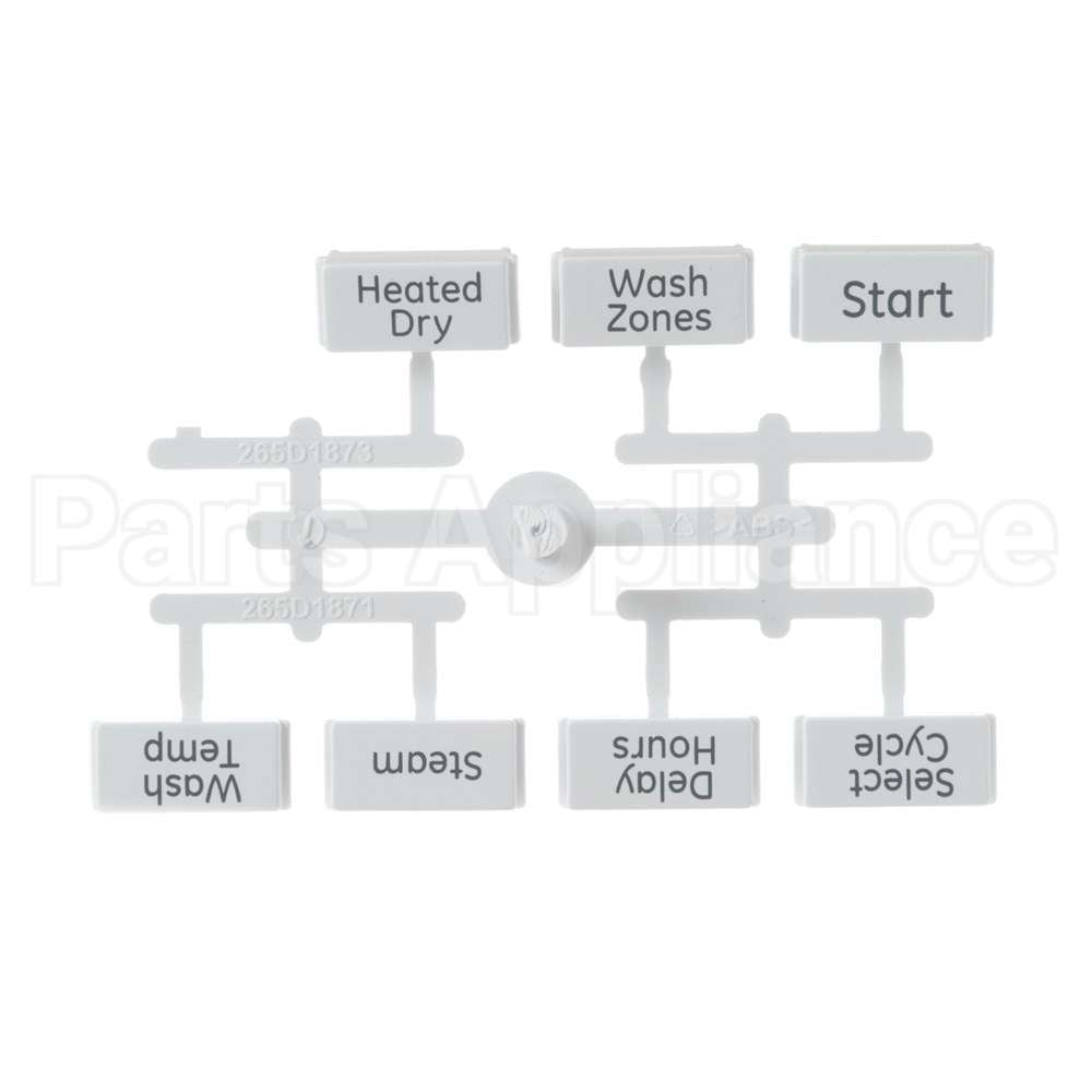 WD34X11833 GE Button And Graphics Asm