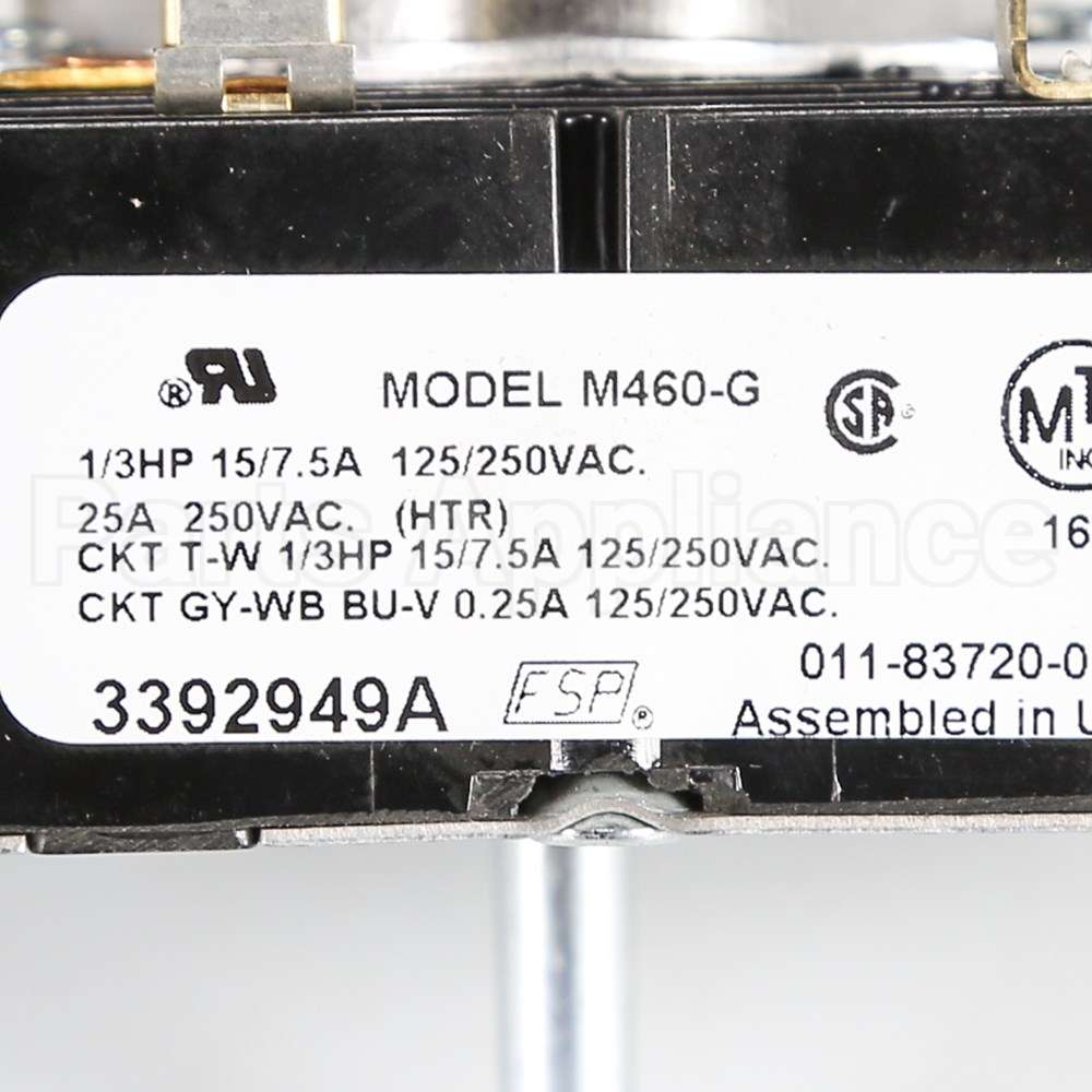 WP3392949 Whirlpool Timer