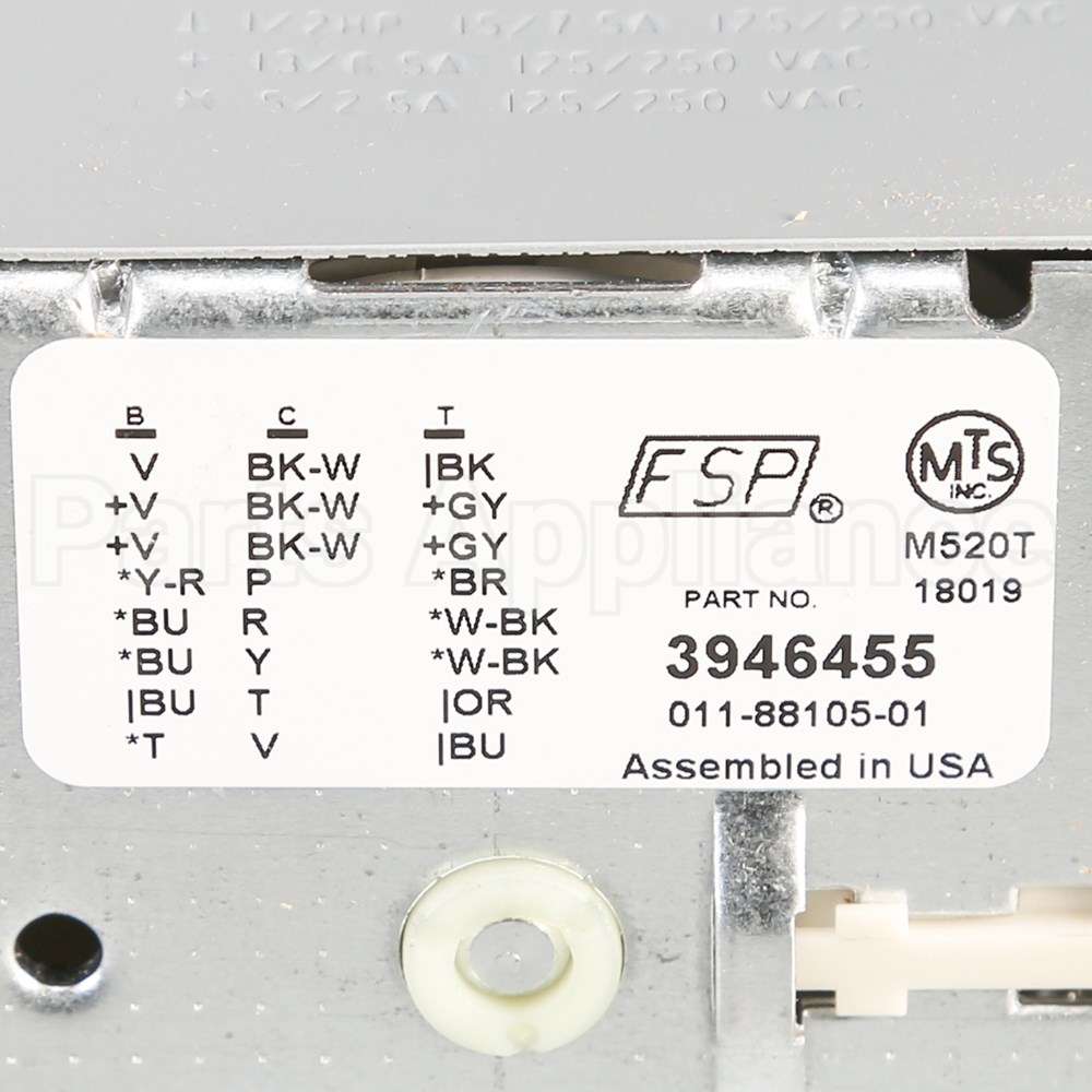 WP3946455 Whirlpool Timer
