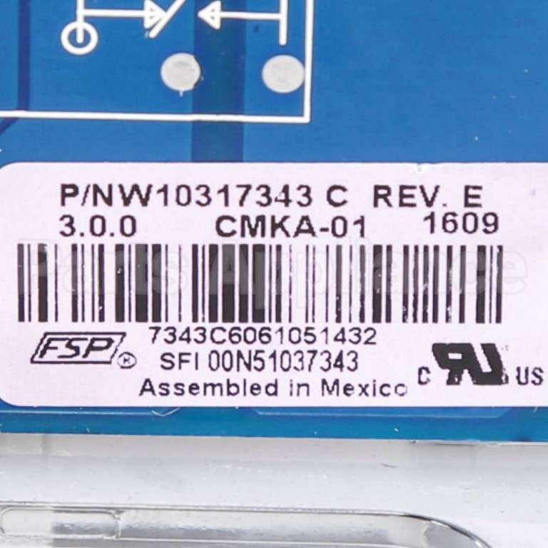 WPW10317343 Whirlpool Cntrl-Elec