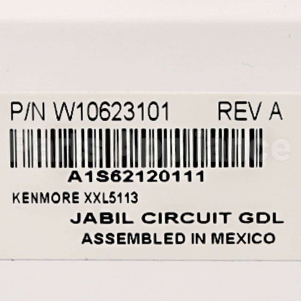 WPW10623101 Whirlpool Cntrl-Elec