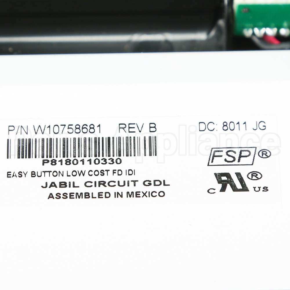 WPW10758681 Whirlpool Cntrl-Elec