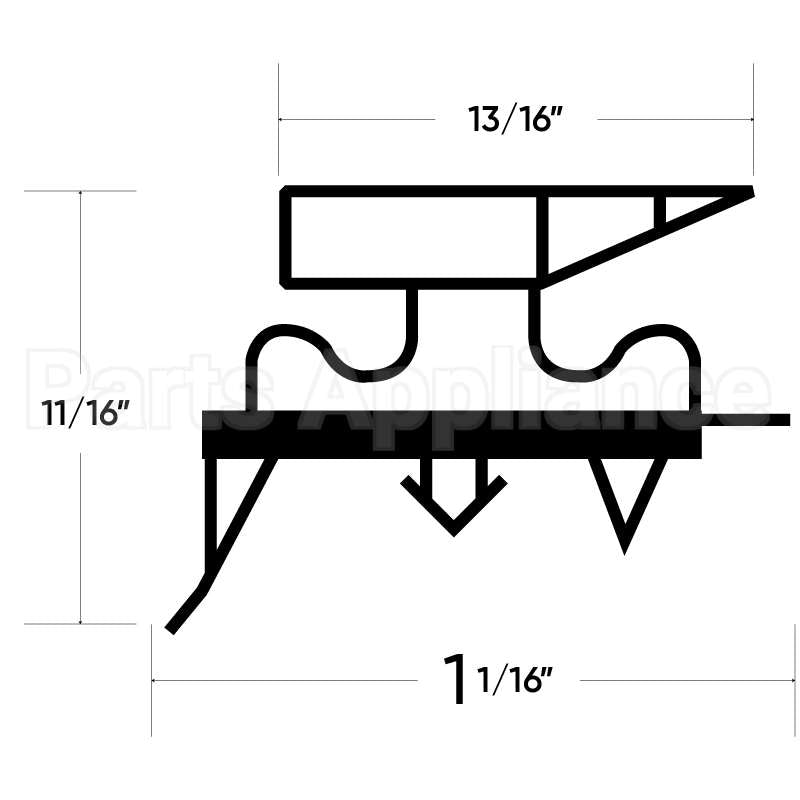WR24X438 Freezer Door Gasket Compatible