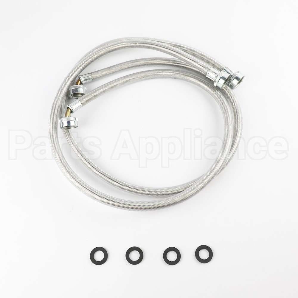 WX14X10017 GE 2Pk-Plymr Coated 4' Washer Hoses 90 Elbow