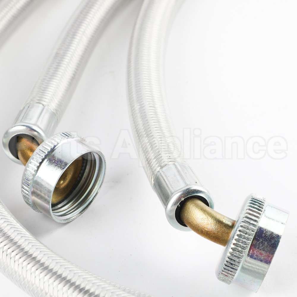 WX14X10017 GE 2Pk-Plymr Coated 4' Washer Hoses 90 Elbow