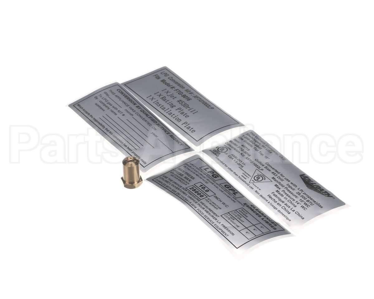 XFTG1002LP Vollrath Conversion Kit Propane