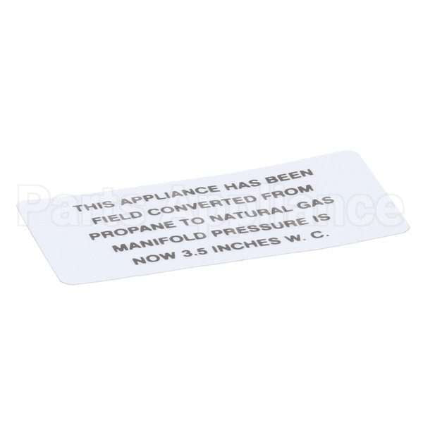 00-421727-00002 Compatible Hobart Plate, Propane To Natura L Gas