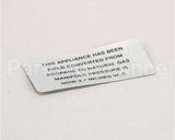 00-421727-00003 Vulcan Hart Plate,Propane To Natural Gas