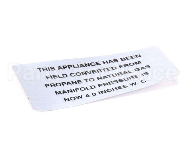 00-421727-00004 Vulcan Hart Plate,Propane To Natural Gas