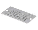 00-421727-00005 Vulcan Hart Plate,Propane To Natural Gas