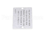 00-421727-00005 Vulcan Hart Plate,Propane To Natural Gas
