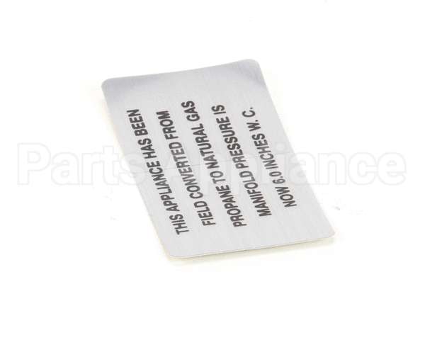 00-421727-00006 Vulcan Hart Plate,Propane To Natural Gas