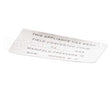 00-421727-00015 Vulcan Hart Label,Conversion (Gas) Blank