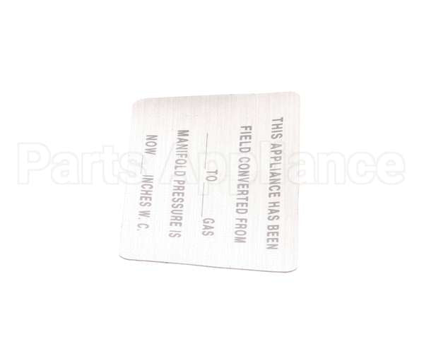 00-421727-00015 Vulcan Hart Label,Conversion (Gas) Blank
