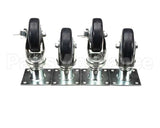 00-421893-000G1 Vulcan Hart Plate Mount Caster Kit, 4 Casters