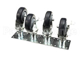 00-421893-000G1 Vulcan Hart Plate Mount Caster Kit, 4 Casters