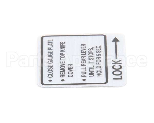 00-437239 Hobart Label,Instruction