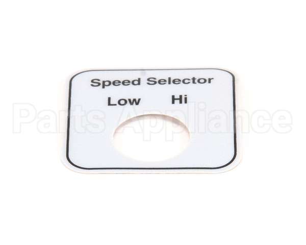 00-478296 Hobart Label,Speed Select (Domestic)