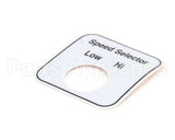 00-478296 Hobart Label,Speed Select (Domestic)