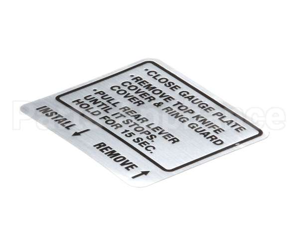 00-914681 Hobart Label, Instruction