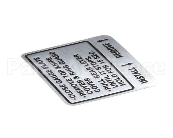 00-914681 Hobart Label, Instruction