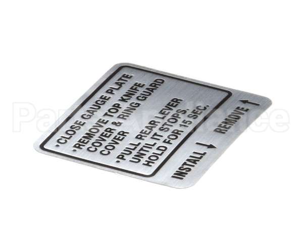 00-914681 Hobart Label, Instruction